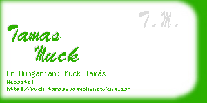 tamas muck business card