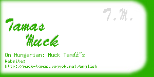 tamas muck business card